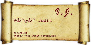 Vágó Judit névjegykártya